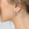 Сережки з білого золота, з діамантами 35021121