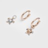 Серьги «Ракушки» из комбинированного золота 317232400