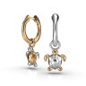 Серьги «Ракушки» из комбинированного золота 317232400