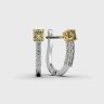 Сережки у комбінованому золоті, з діамантами 348301121