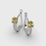 Сережки у комбінованому золоті, з діамантами 348301121
