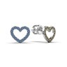 Сережки «Серце» з білого золота, з блакитними і жовтими діамантами 327471121