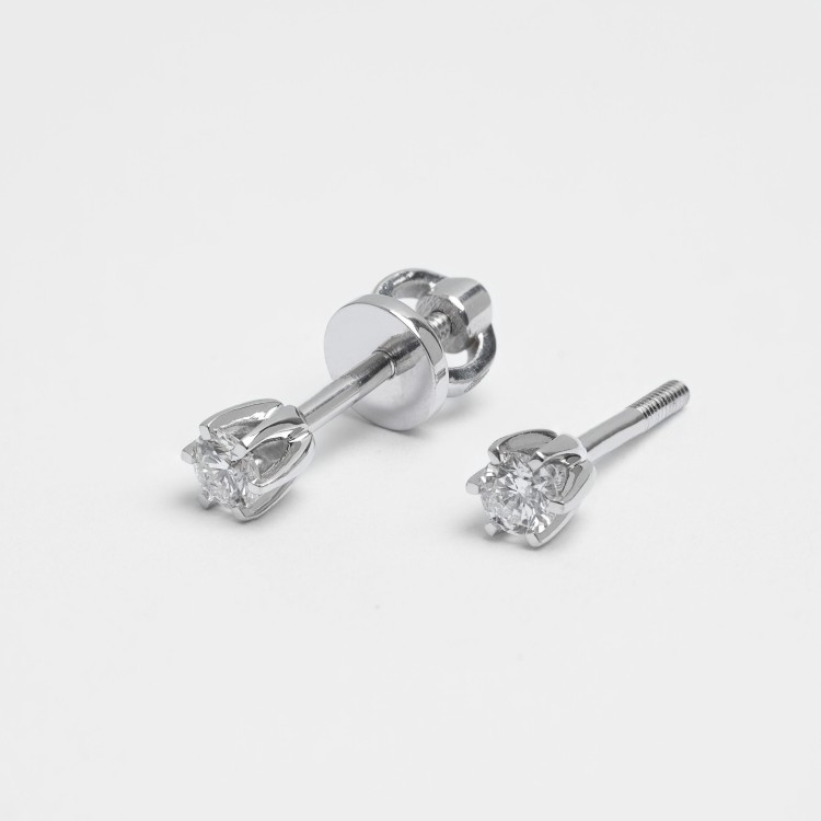 Серьги из белого золота с бриллиантами 331641121