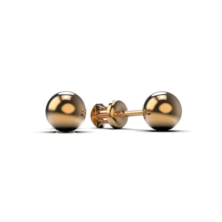 Серьги «Шарики» из красного золота 338071300