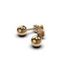 Серьги «Шарики» из красного золота 338071300
