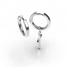 Серьги с крестиком из белого золота 316271100
