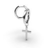 Серьги с крестиком из белого золота 316271100