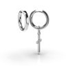 Серьги с крестиком из белого золота 316271100
