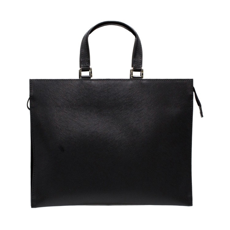 Женская сумка для ноутбука из натуральной кожи черного цвета Facebag