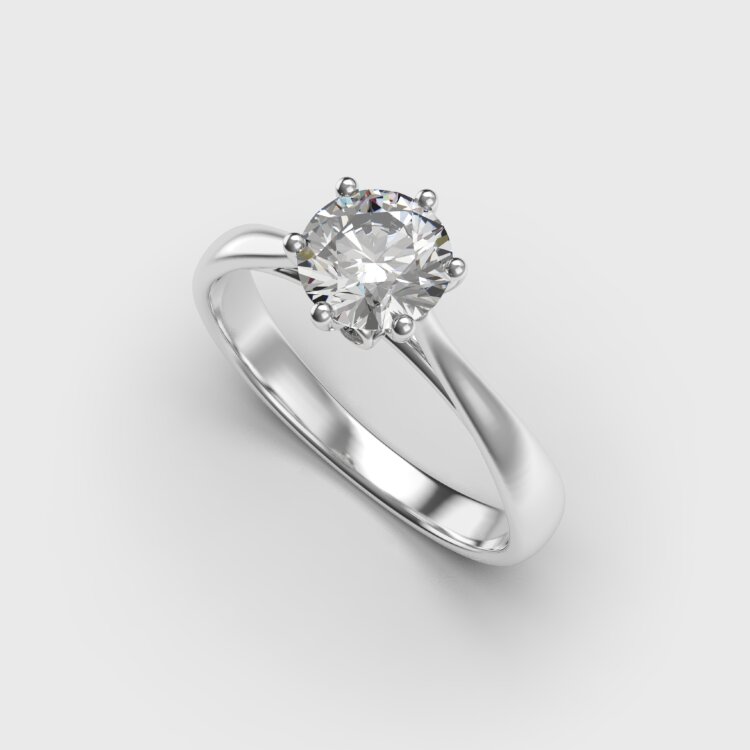 Каблучка у білому золоті, з діамантами 247101121