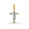 Крестик з комбінованого золота 114301100