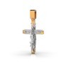 Крестик з комбінованого золота 114301100