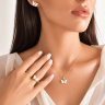 Сережки White Dreams з емаллю та діамантами WDE000018-00 Сережки White Dreams з емаллю та діамантами WDE000018-00