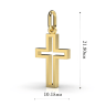 Крестик з червоного золота 19872400