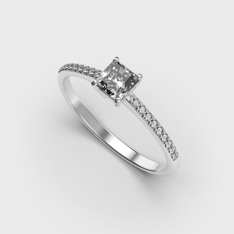 Каблучка у білому золоті, з діамантами 245691121