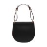 Женская сумка из натуральной гладкой кожи черного цвета Facebag