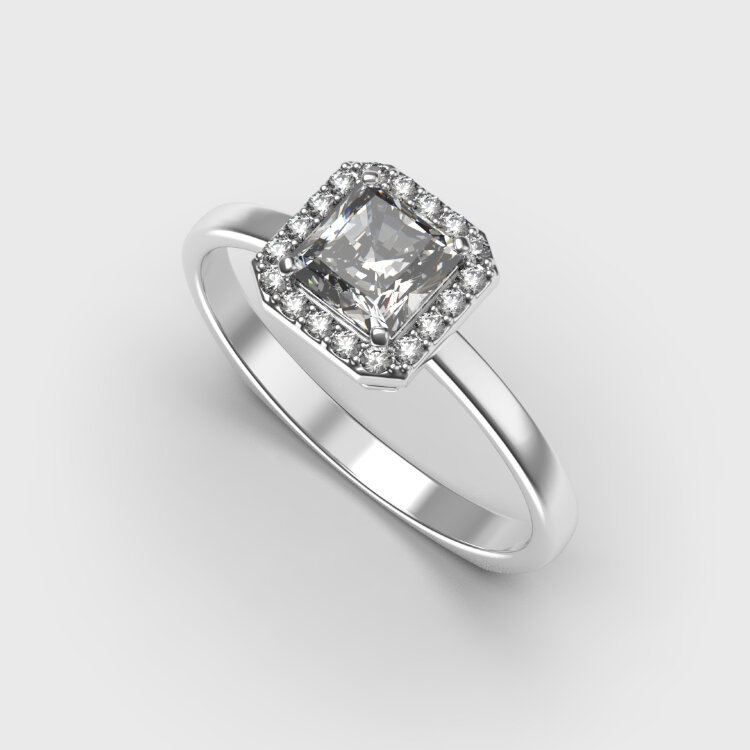 Каблучка у білому золоті, з діамантами 247131121 Каблучка у білому золоті, з діамантами 247131121