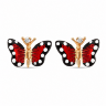 Сережки Monarch Butterfly з емаллю та діамантами MBE000001-00