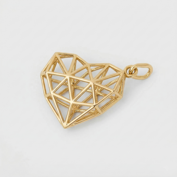 Підвіска «Серце» із жовтого золота 136303100 Підвіска «Серце» із жовтого золота 136303100