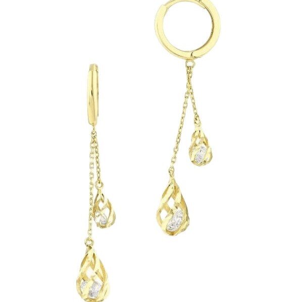 Сережки Bigo з фіанітами BGE000035-00 Сережки Bigo з фіанітами BGE000035-00