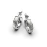 Серьги «Вышиванки» из белого золота 338661100