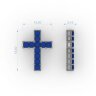 Кольє «Хрестик» з білого золота, з діамантами 747681121