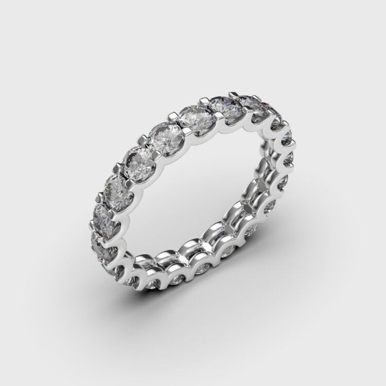 Каблучка у білому золоті, з діамантами 247341121 Каблучка у білому золоті, з діамантами 247341121