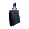 Женская сумка для ноутбука из натуральной кожи темно-синего цвета Facebag
