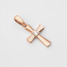 Хрестик з червоного золота, з діамантом 116972421