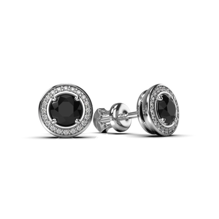 Серьги из белого золота с бриллиантами 336181122