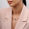 Крестик из комбинированного золота с бриллиантами 10612421