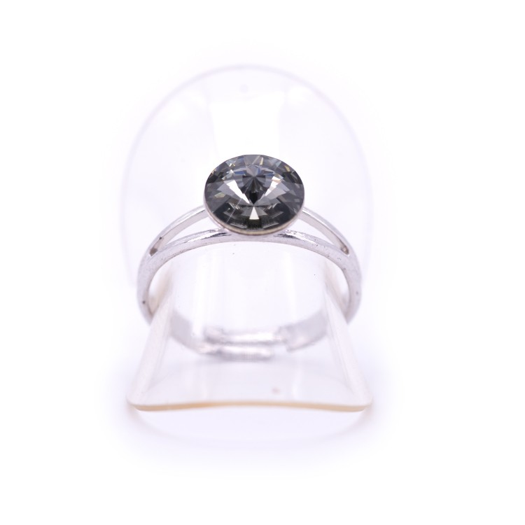 Женское кольцо из стали с кристаллами фиолетового цвета Jablonec