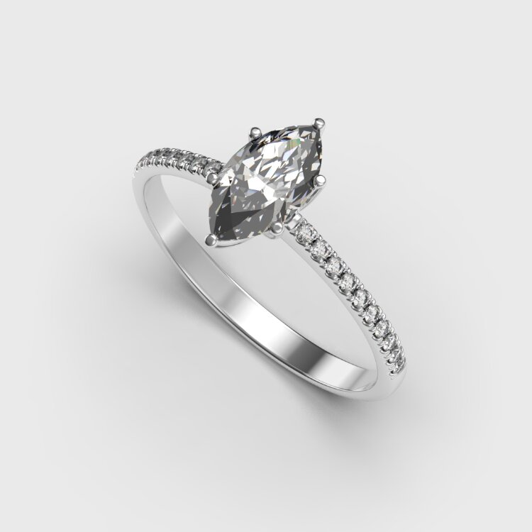 Каблучка у білому золоті, з діамантами 247241121