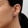 Серьги «Улитки» из белого золота, с бриллиантами 317251121