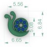 Серьги «Улитки» из белого золота, с бриллиантами 317251121