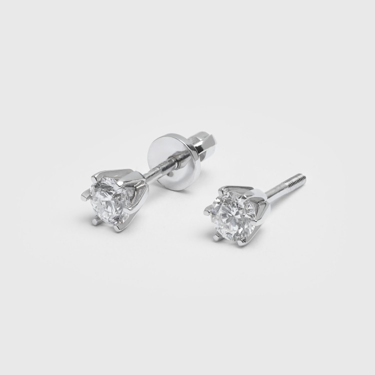 Серьги из белого золота с бриллиантами 331521121