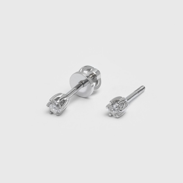 Серьги из белого золота с бриллиантами 331671121