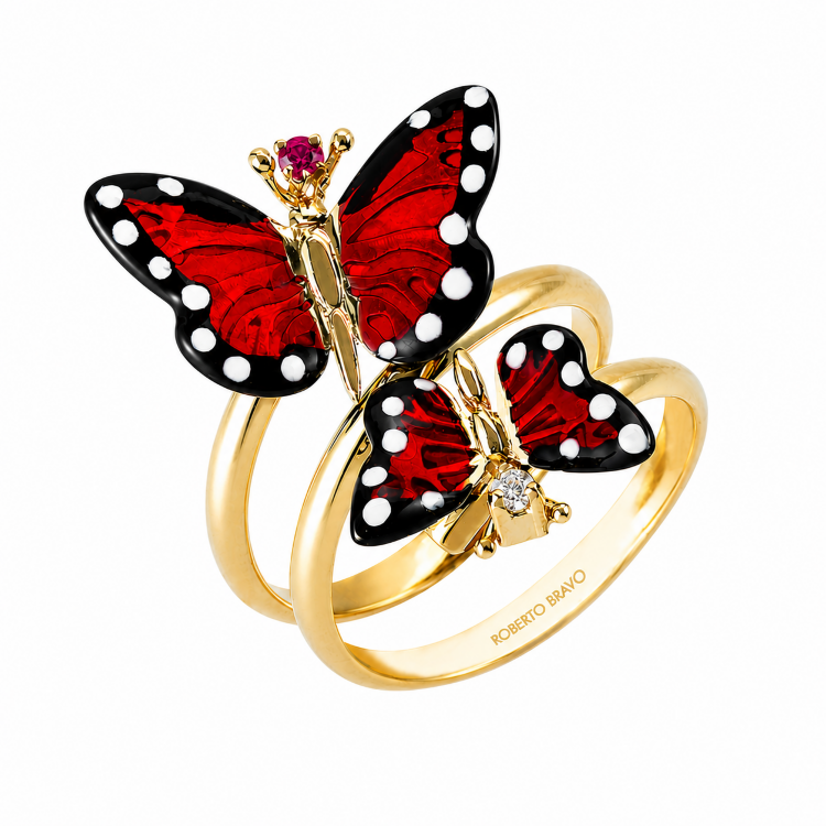 Каблучка Monarch Butterfly з емаллю сапфіром та діамантом MBXR0028-00 Каблучка Monarch Butterfly з емаллю сапфіром та діамантом MBXR0028-00