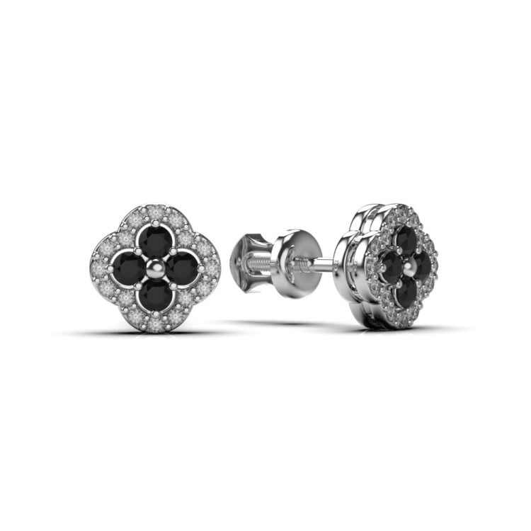 Серьги из белого золота с бриллиантами 333821122
