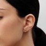 Серьги «Сердце» из белого золота, с голубыми и желтыми бриллиантами. 327111121