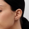 Серьги «Сердце» из белого золота, с голубыми и желтыми бриллиантами. 327111121