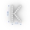 Колье с буквой K в белом золоте, с бриллиантами. 133581121