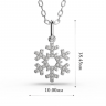 Підвіска "Сніжинка" із білого золота, з діамантами 112101121