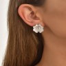 Сережки White Dreams з агатами фіанітами та емаллю WDHE0036-CZ