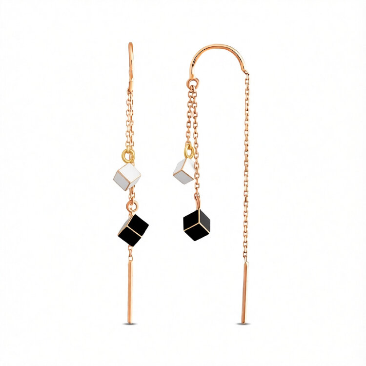 Сережки Qube з емаллю QCE000032-00 Сережки Qube з емаллю QCE000032-00