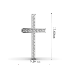 Крестик «Міні» з білого золота, з діамантами 12311121
