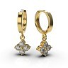 Серьги из желтого золота с бриллиантами 322983121