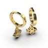 Серьги из желтого золота с бриллиантами 322983121