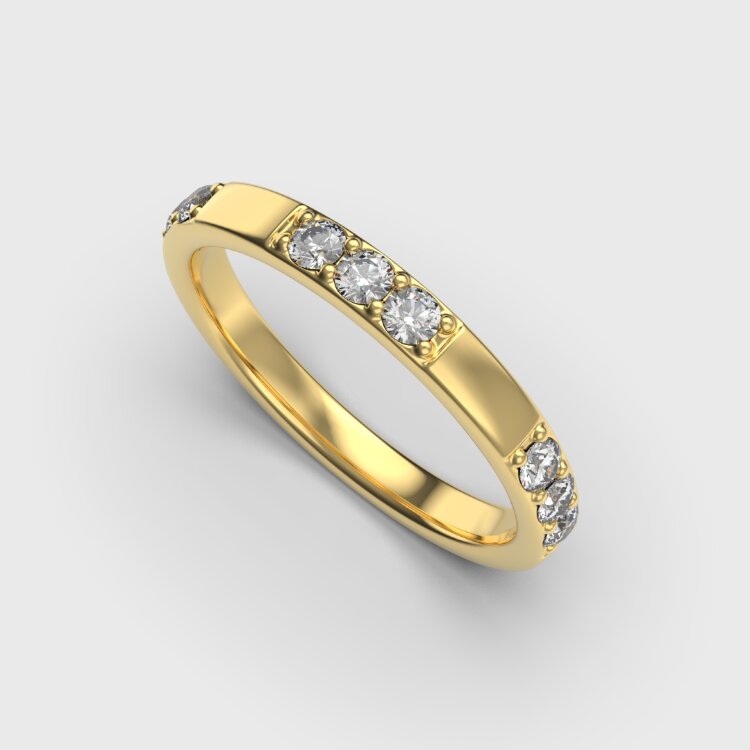 Обручка у жовтому золоті, з діамантами 247671621