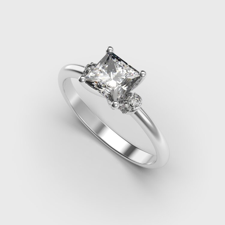 Каблучка у білому золоті, з діамантами 248711121